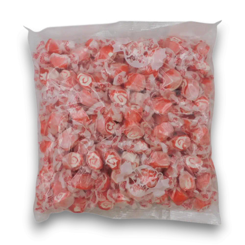 Taffy Town Red Licorice Swirls Salt Water Taffy 1.1kg bag with individually wrapped chewy pieces, available at The Professors