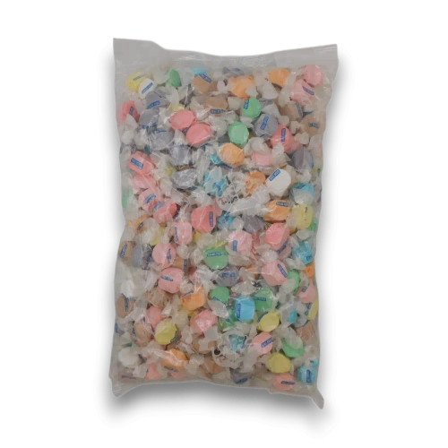 Front view of Taffy Town Sugar Free assorted salt water taffy 2.3kg bulk pack, available at The Professors Online Lolly Shop.
