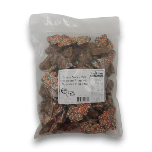 Choco Nuts - Milk Chocolate Frogs with Speckles (1kg bag)