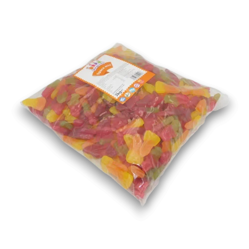 Kingsway Space Mix 3kg bag containing colourful fruit flavoured gummy sweets in assorted space-themed shapes at The Professors.