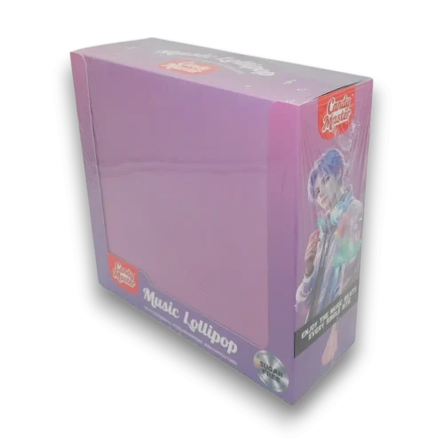 Candy Master Musical Lollipop display unit with 8 novelty musical lollipops in retail packaging, available at The Professors