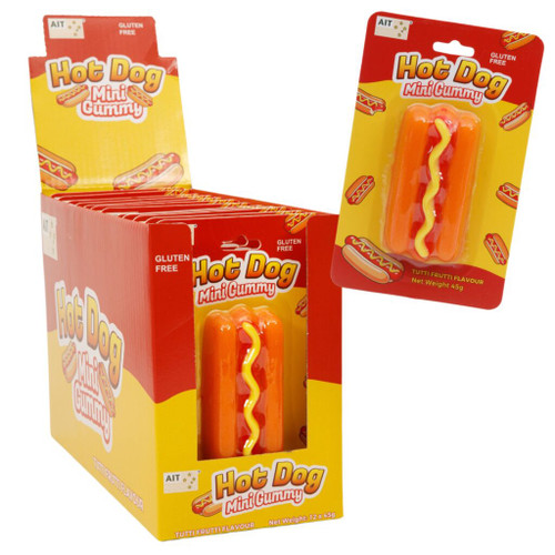 AIT - Mini Gummy Hot Dog (Display unit | 12 x 45g pcs)