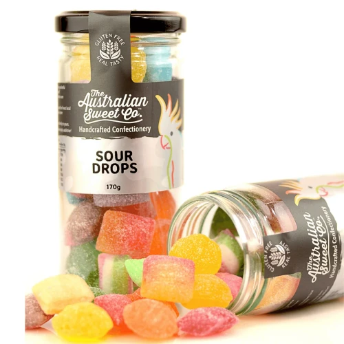 The Australian Sweet Co - Sour Drops (170g jar)