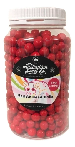 The Australian Sweet Co - Aniseed Balls - Red (1.7kg jar)