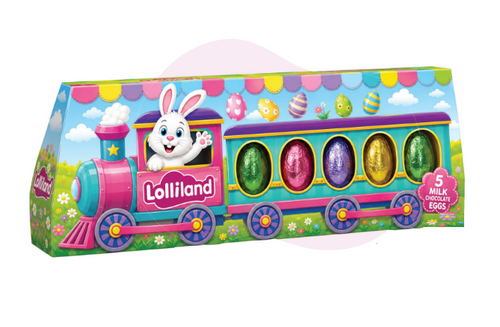 Lolliland - Easter Train with Milk Chocolate Eggs (Unit | 5 x ~10g pcs)