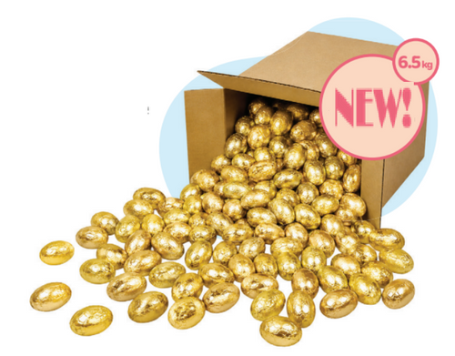 Lolliland - Mini Easter Eggs - Caramel Filled Milk Chocolate (6.5kg Box | ~590 x ~11g eggs)