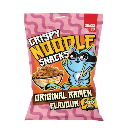 Snaxs Co - Crispy Noodle Snacks - Original Ramen Flavour (60g bag)