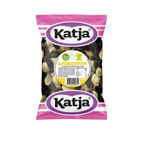Katja Dutch Licorice - Apekoppen (Monkey Heads) - Banana and Licorice (500g bag)