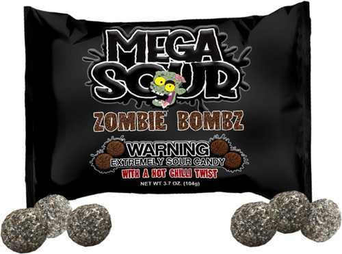 Barnetts - Mega Sour - Zombie Bombs (Display unit | 12 x 104g packs)