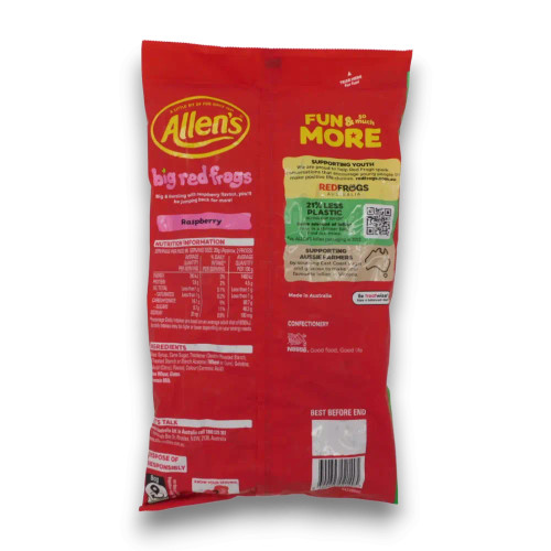 Allens Red Frogs Alive 1.3kg Bulk Bag - The Professors Online Lolly Shop