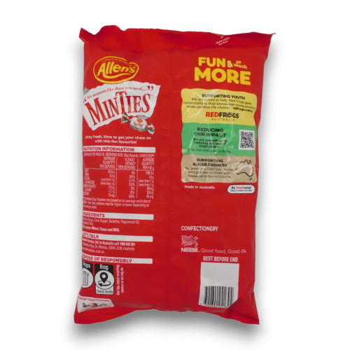 Allens Minties 1kg Bulk Bag - Individually Wrapped Treats - The Professors Online Lolly Shop