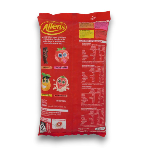 Bulk Allens Ripe Raspberries 1.3kg Bag from The Professors Online Lolly Shop
