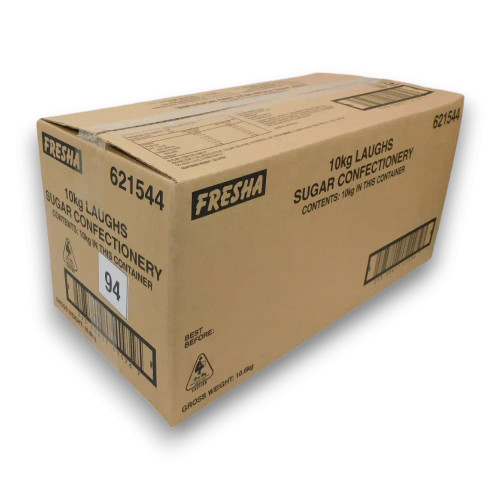 Cadbury Fresha Laughs – bulk 10kg box for candy buffets and lolly shops available at The Professors