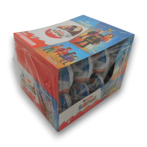 Kinder Surprise 24 x 20g chocolate eggs in sealed retail display box, available at The Professors Online Lolly Shop.