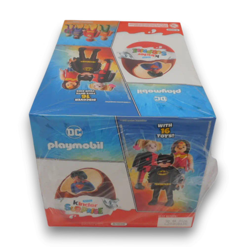 Kinder Surprise Display Unit 24 x 20g eggs front view with themed packaging, available at The Professors Online Lolly Shop.