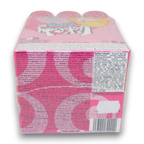 Lickedy Lips blue raspberry sour lollies, ideal for party shops and candy displays, in a 12-piece display unit