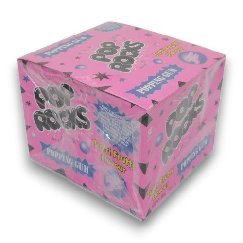 Pop Rocks Tutti-Frutti Bubble Gum, 50 sachets of tutti-fruity flavour, available at The Professors