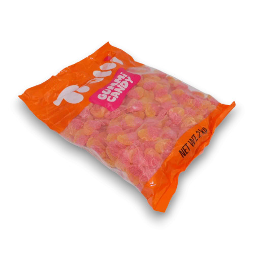 Trolli Sour Peach Hearts 2kg Bag - Sour Lollies - by The Professors Online Lolly Shop