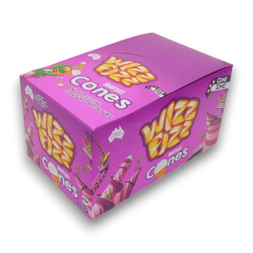 Wizz Fizz Sherbet Cones with squishy marshmallow topping, perfect for a unique sweet treat, available at The Professors