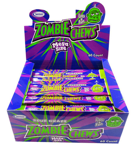 Zombie Chews - Sour Grape, by Sweetmans,  and more Confectionery at The Professors Online Lolly Shop. (Image Number :8324)