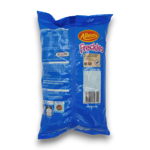Allens Freckles 1kg - 100% Sustainably Sourced Cocoa - The Professors Online Lolly Shop