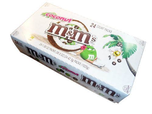 M&M Coconut  - Snack Size, by Mars,  and more Confectionery at The Professors Online Lolly Shop. (Image Number :3354)