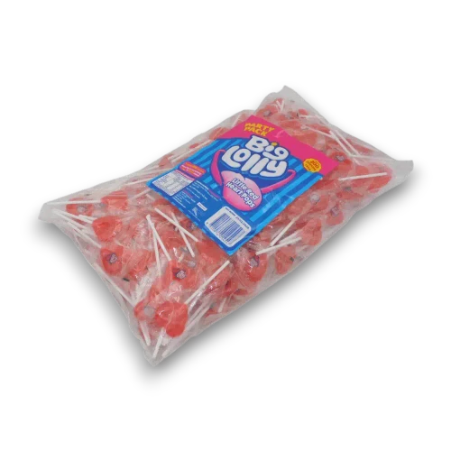 Big Lolly Little Red Heart Pops individually wrapped heart lollipops in bulk bag, available at The Professors Online Lolly Shop
