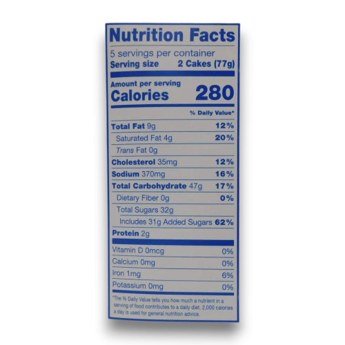 Hostess Twinkies nutritional info, available at The Professors Online Lolly Shop.