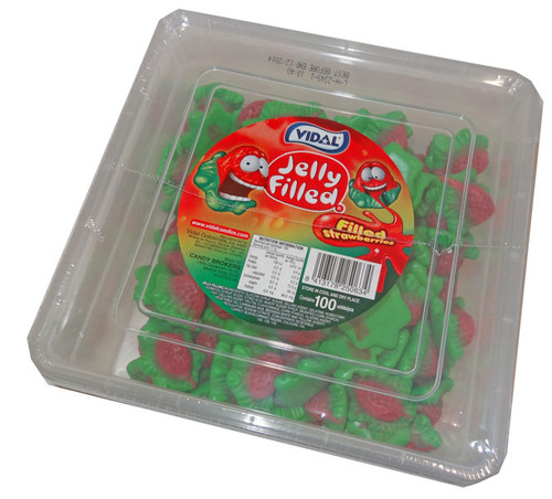 Vidal Jelly Filled Strawberries, by Other/vidal,  and more Confectionery at The Professors Online Lolly Shop. (Image Number :4643)