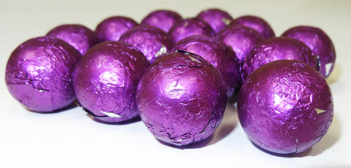 Foiled Milk Choc Purple Balls, by Confectionery Trading Company/Niagara,  and more Confectionery at The Professors Online Lolly Shop. (Image Number :5109)