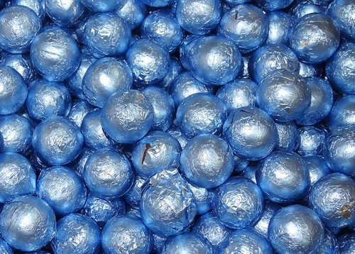 Foiled Milk Choc Pastel Blue Balls, by Confectionery Trading Company/Niagara,  and more Confectionery at The Professors Online Lolly Shop. (Image Number :5021)