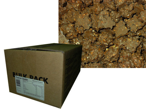 Milk Choc Peanut Cluster 4.5kg bulk box showcasing chunky chocolate-coated peanut clusters, available at The Professors.