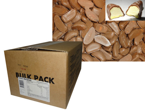Bulk 3.5kg box Peninsula Milk Choc Bananas, available at The Professors Online Lolly Shop. Bulk 3.5kg box Peninsula Milk Choc Bananas, available at The Professors Online Lolly Shop.