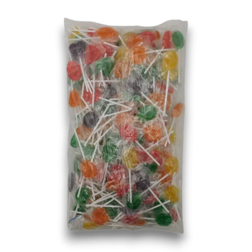 Bulk 1.6kg bag of Big Lolly Flopito Mix Pops with 200 individually wrapped fruity pops, The Professors Online Lolly Shop.