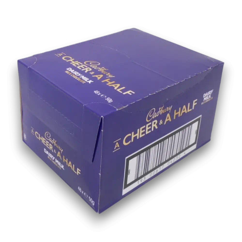 Cadbury Dairy Milk Original Bar 48 x 50g box, available at The Professors Online Lolly Shop.