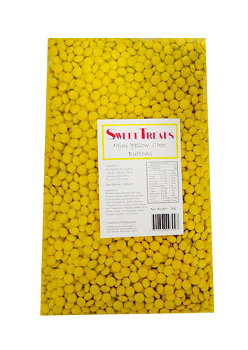 Mini Choc Buttons Bulk - Yellow, by Brisbane Bulk Supplies,  and more Confectionery at The Professors Online Lolly Shop. (Image Number :10768)