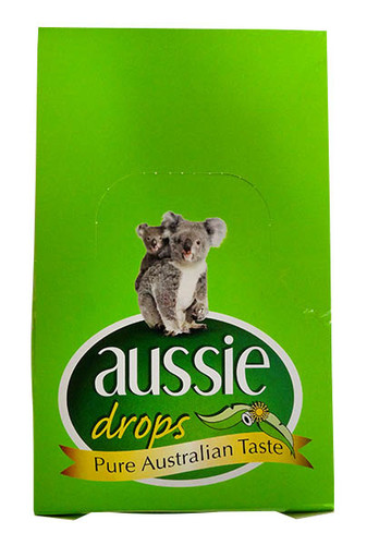 Aussie Drops - Honey & Eucalyptus Drops, by Confectionery Trading Company,  and more Confectionery at The Professors Online Lolly Shop. (Image Number :11232)