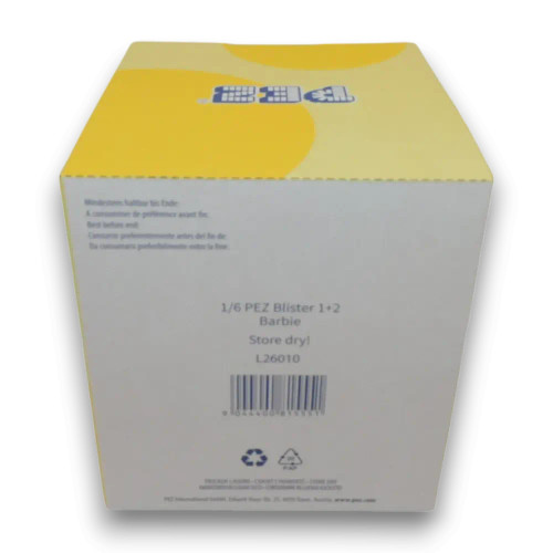 Pez Barbie dispenser and candy refills, available at The Professors Online Lolly Shop