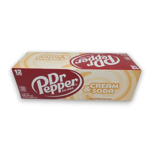 Dr Pepper & Cream Soda 12-pack, available at The Professors Online Lolly Shop.