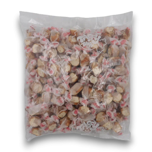 Bulk 1.13kg bag of Taffy Town Chocolate Caramel Mocha Salt Water Taffy from The Professors Online Lolly Shop