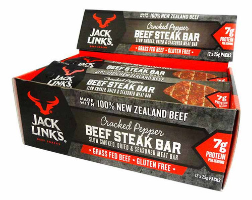 Jack Links Cracked  Pepper Beef Steak Bar, by Jack Links,  and more Snack Foods at The Professors Online Lolly Shop. (Image Number :17635)