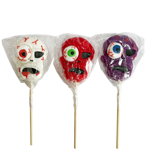Lolliland Skull Pops with Mallow Eye and more Confectionery at The Professors Online Lolly Shop. (Image Number :18061)