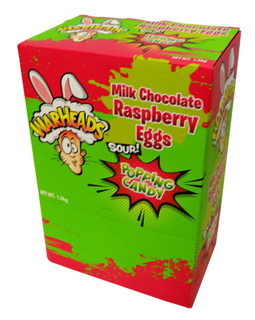 Warheads - Milk Chocolate Raspberry Eggs with Sour Popping Candy, by Warheads,  and more Confectionery at The Professors Online Lolly Shop. (Image Number :18119)