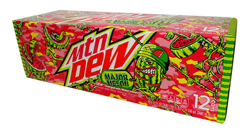 Mountain Dew - Major Melon, by Pepsi,  and more Beverages at The Professors Online Lolly Shop. (Image Number :18593)