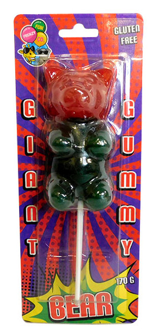 Gigantic Gummy Bear Lollipops - Display Box, by Lolliland,  and more Confectionery at The Professors Online Lolly Shop. (Image Number :19655)