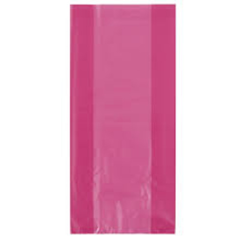 Treat Bags -  Hot Pink Cello Bags with Ties and more Partyware at The Professors Online Lolly Shop. (Image Number :19434)