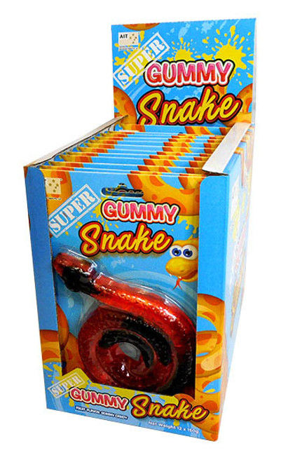 Super Gummy Snake, by AIT Confectionery,  and more Confectionery at The Professors Online Lolly Shop. (Image Number :19675)