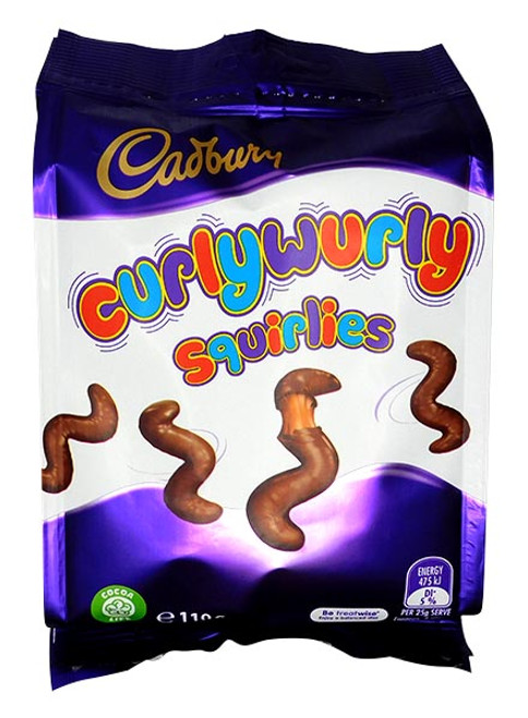 Cadbury Curly Wurly Squirlies, by Cadbury,  and more Confectionery at The Professors Online Lolly Shop. (Image Number :20052)