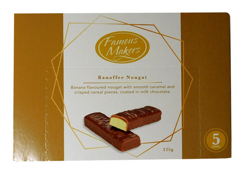 Famous Makers - Banoffee Nougat, by Famous Makers/Lolliland,  and more Confectionery at The Professors Online Lolly Shop. (Image Number :20075)