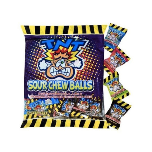 TNT Sour Chew Balls (1kg Bag)